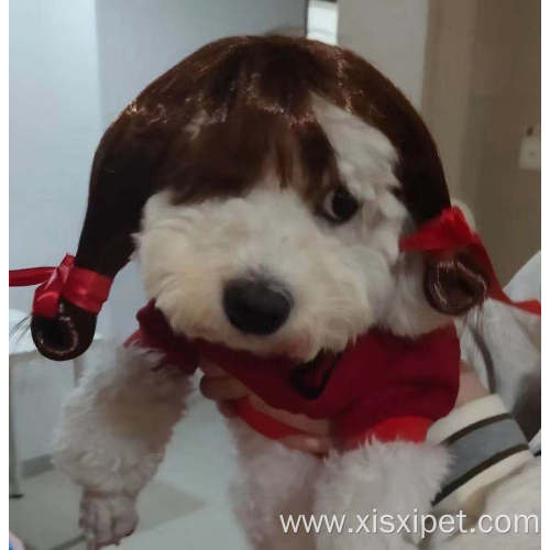 Synthetic Accessories Pet Wig Headgear for Halloween